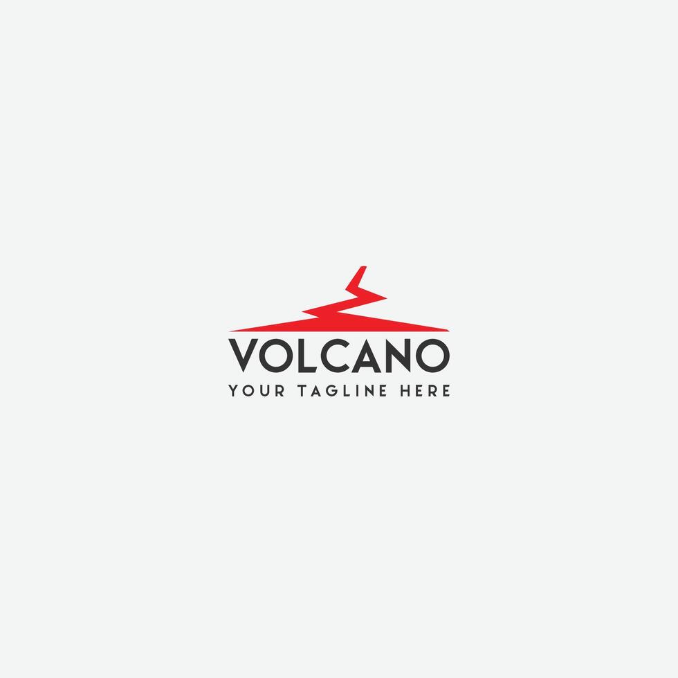 volcán montaña logo vector