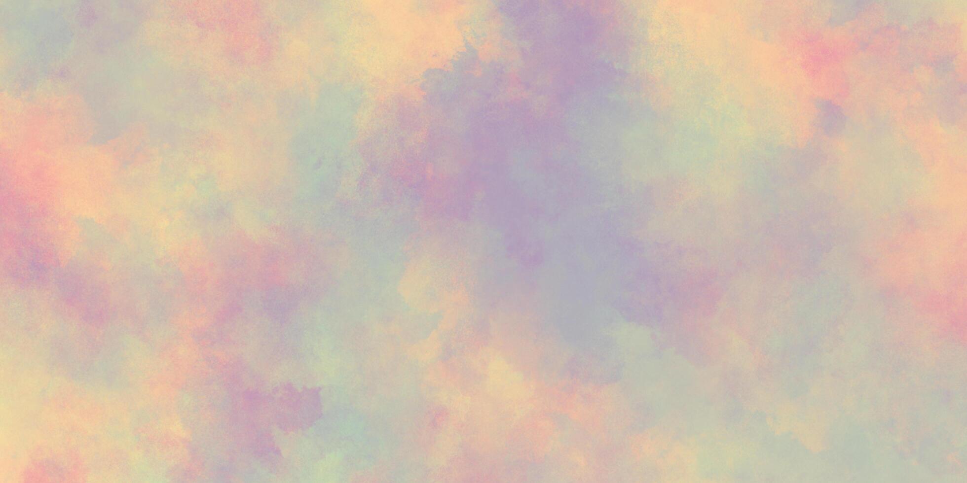 Abstract multicolored brush painted watercolor background with watercolor stains, painted colorful Rainbow watercolor background, Bright multicolor background with pink and blue and yellow colors. photo