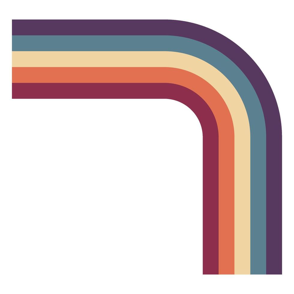 Retro Groovy Lined vector