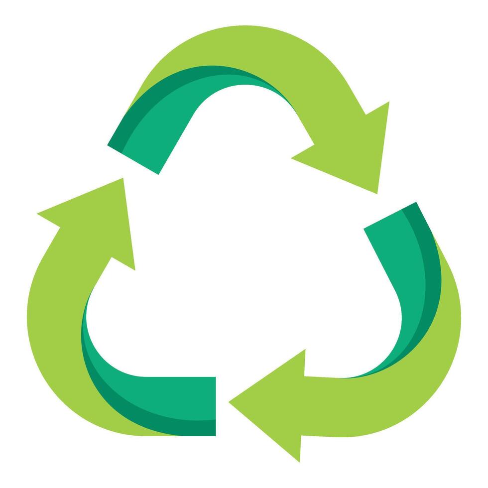 verde reciclar icono vector