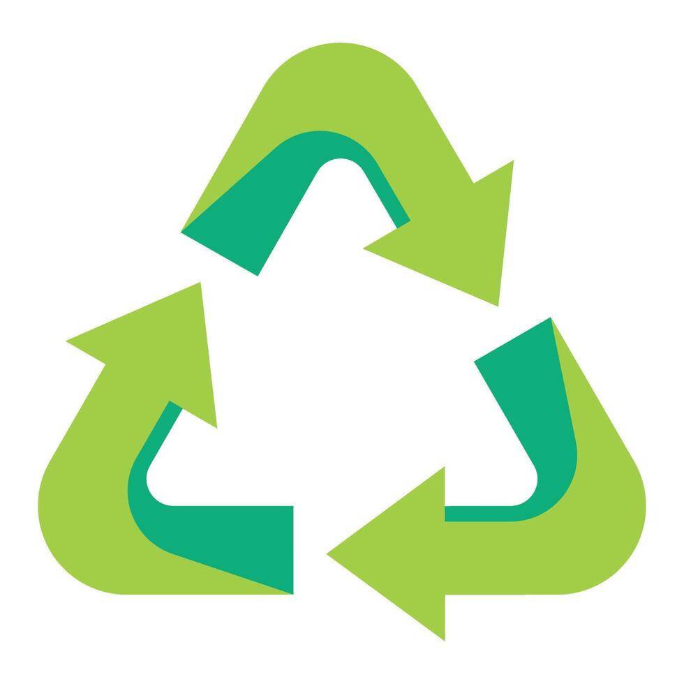 verde reciclar icono vector