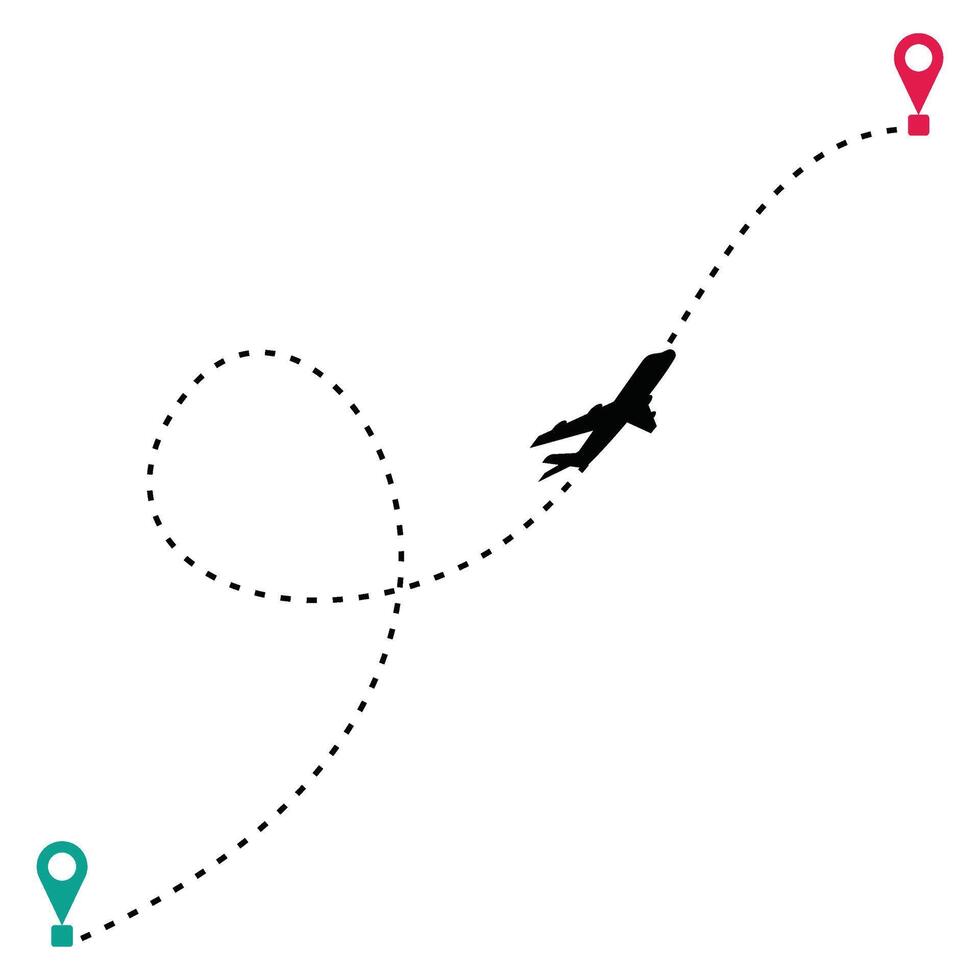 Airplane Travel Routes vector