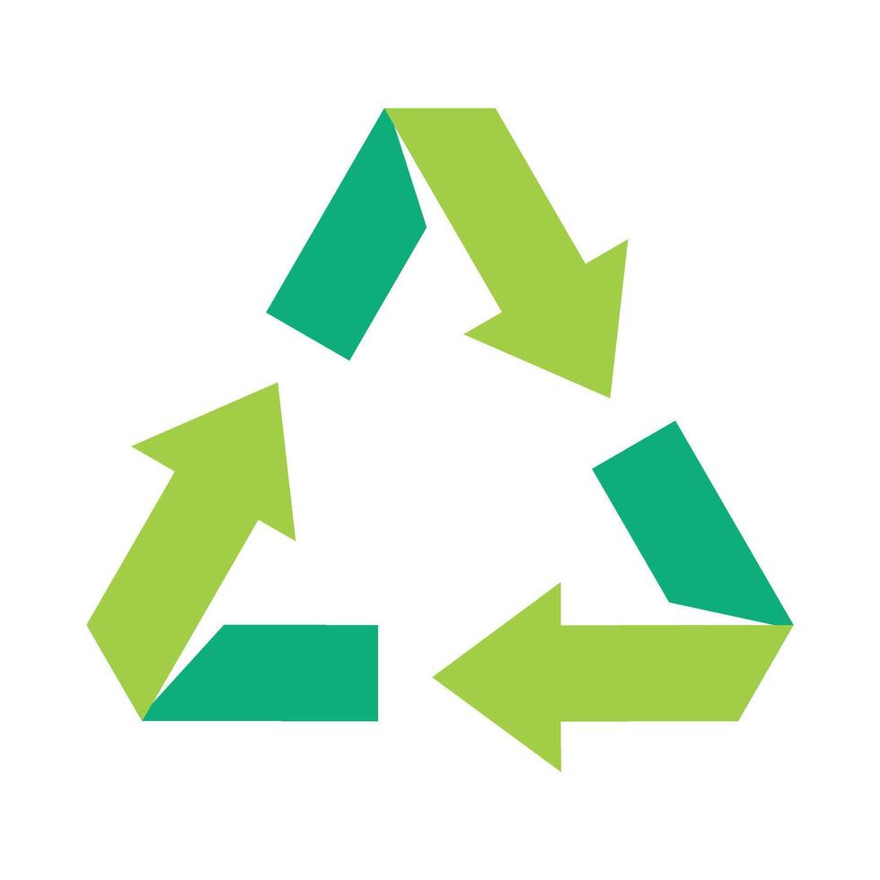 verde reciclar icono vector