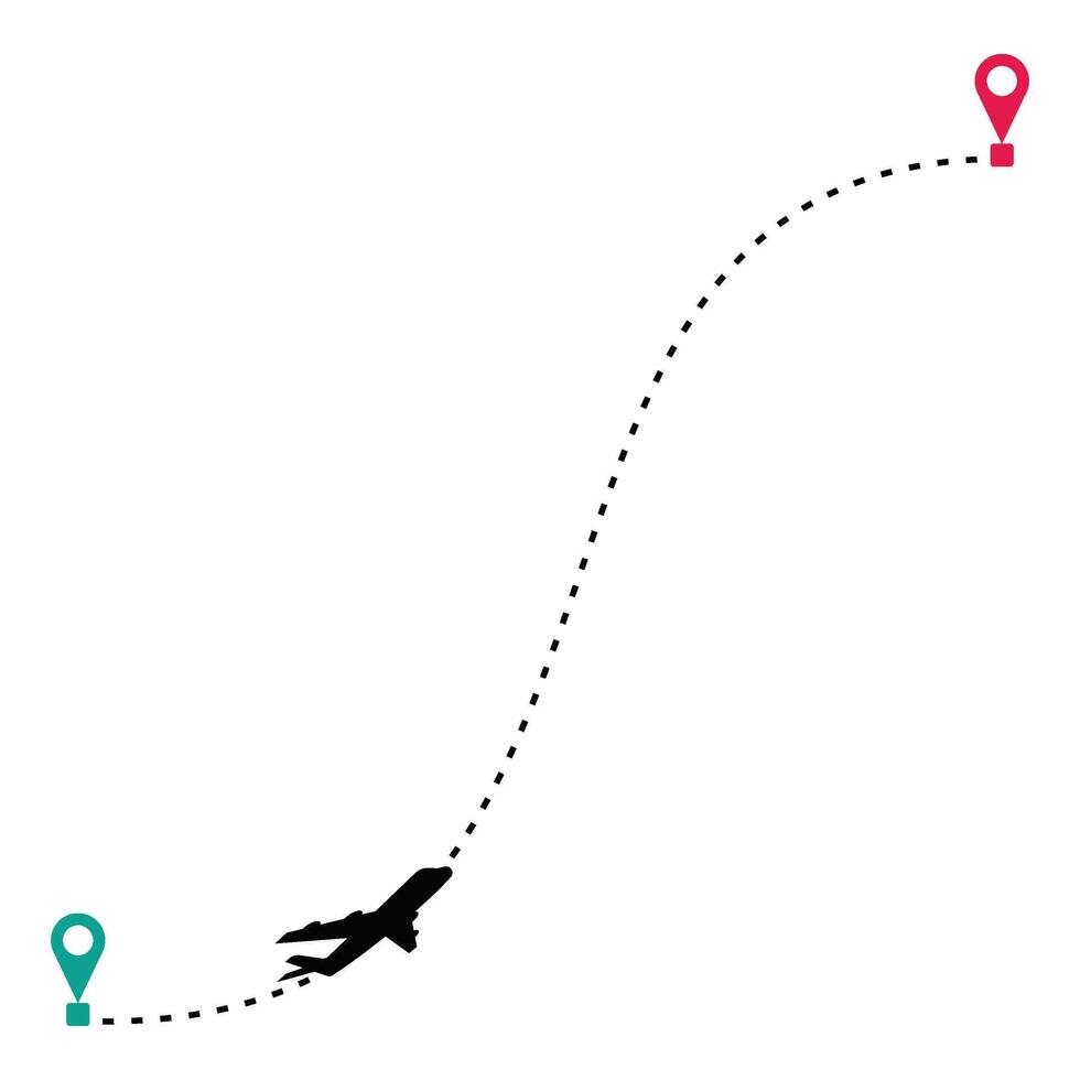 Airplane Travel Routes vector