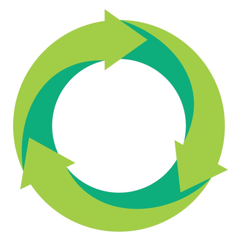 verde reciclar icono vector