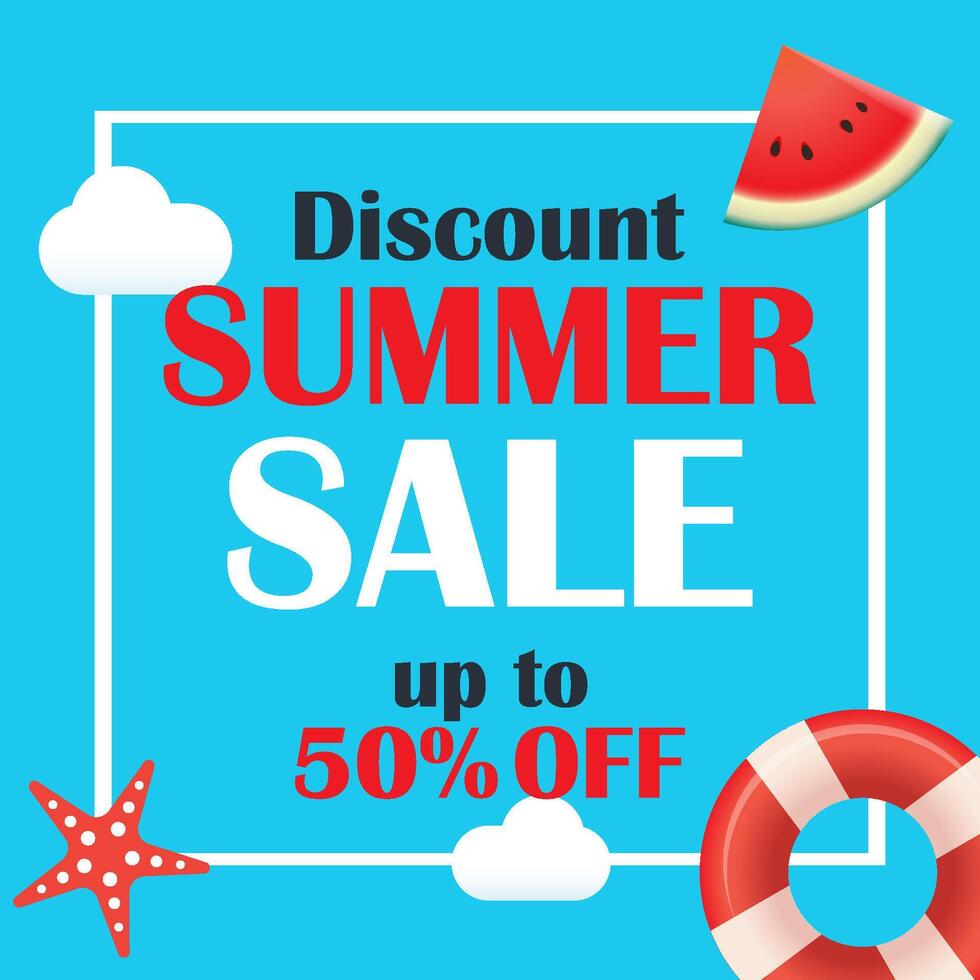 Summer sale banner vector