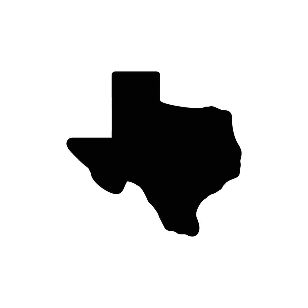 Texas mapa icono vector