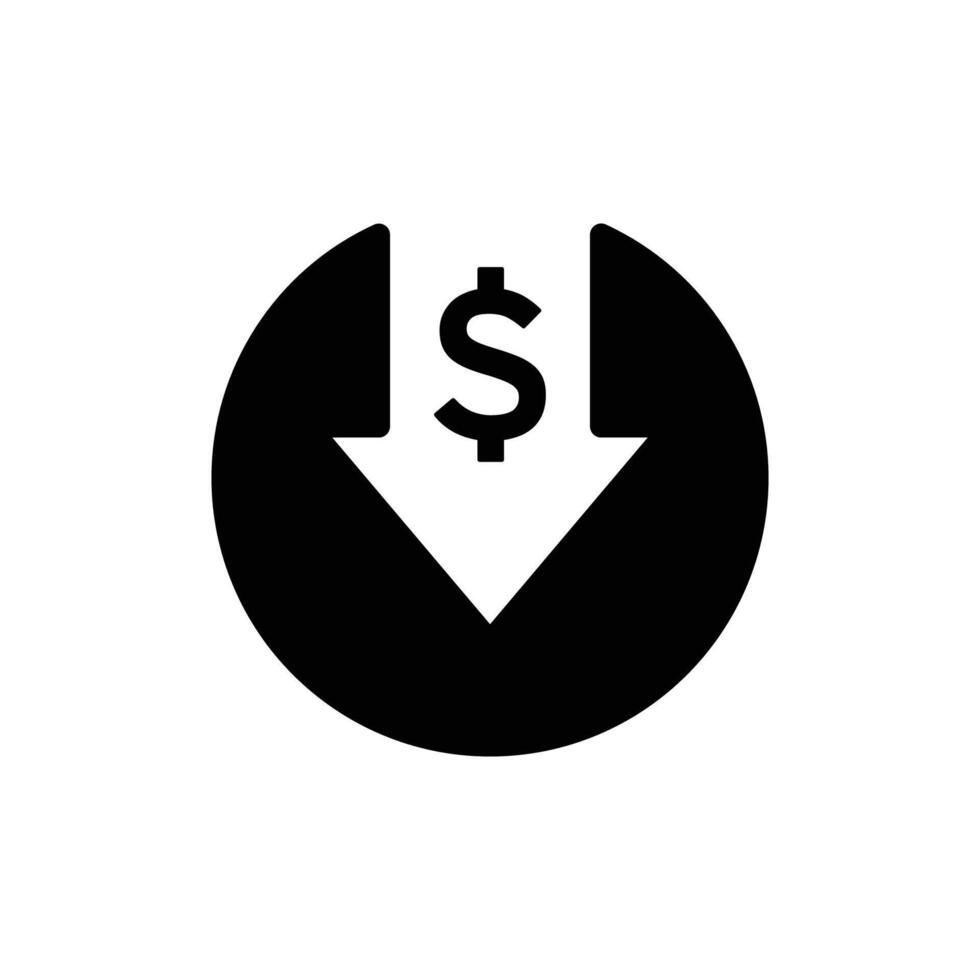 Cost reduction icon vector