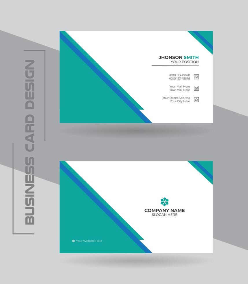 Modern minimal style simple professional business card template design. vector