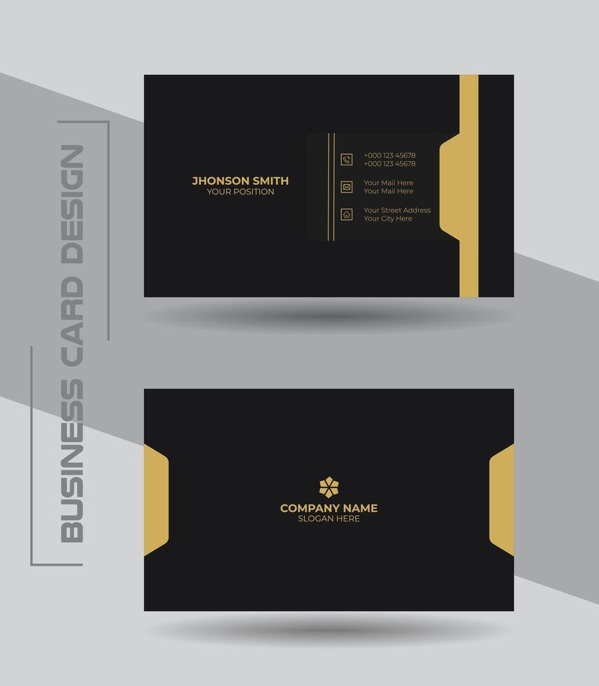 Elegant luxury minimal simple style business card template. vector