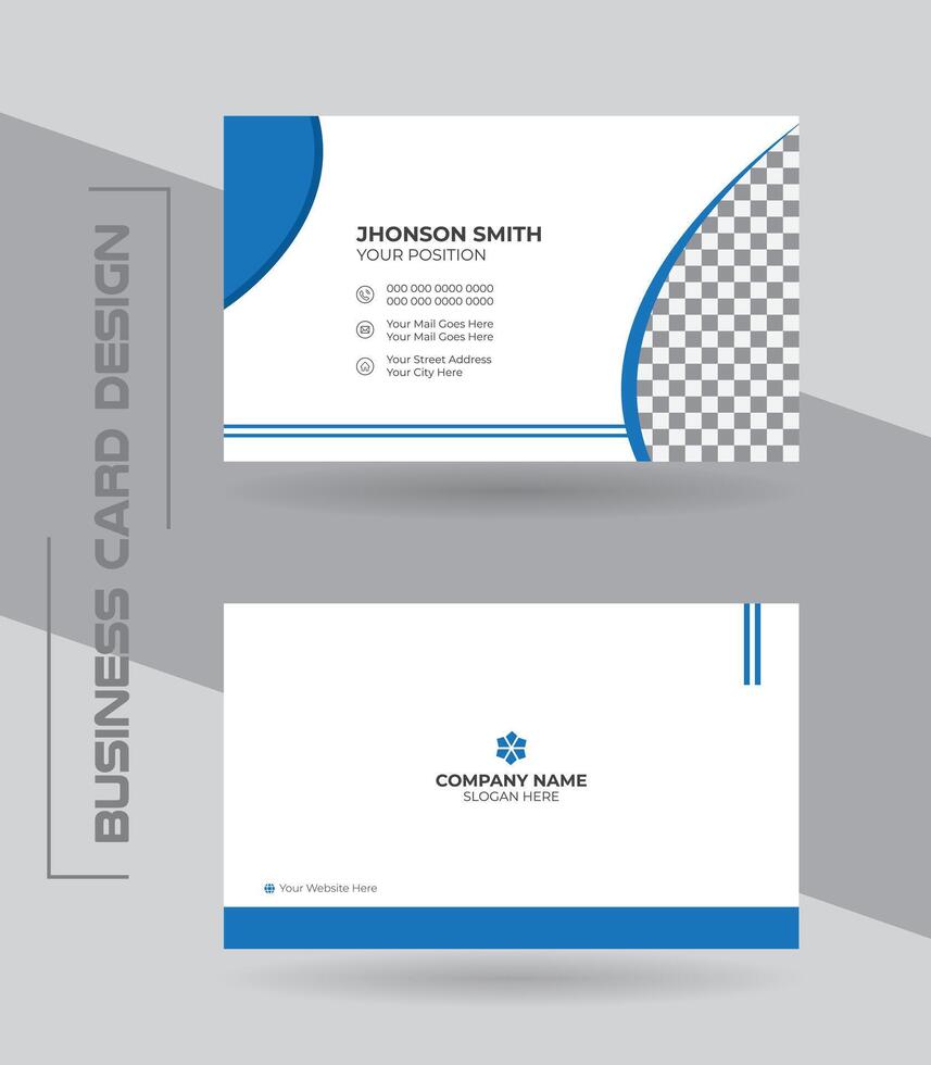 Minimal modern simple and clean corporate branding identity business card design. vector