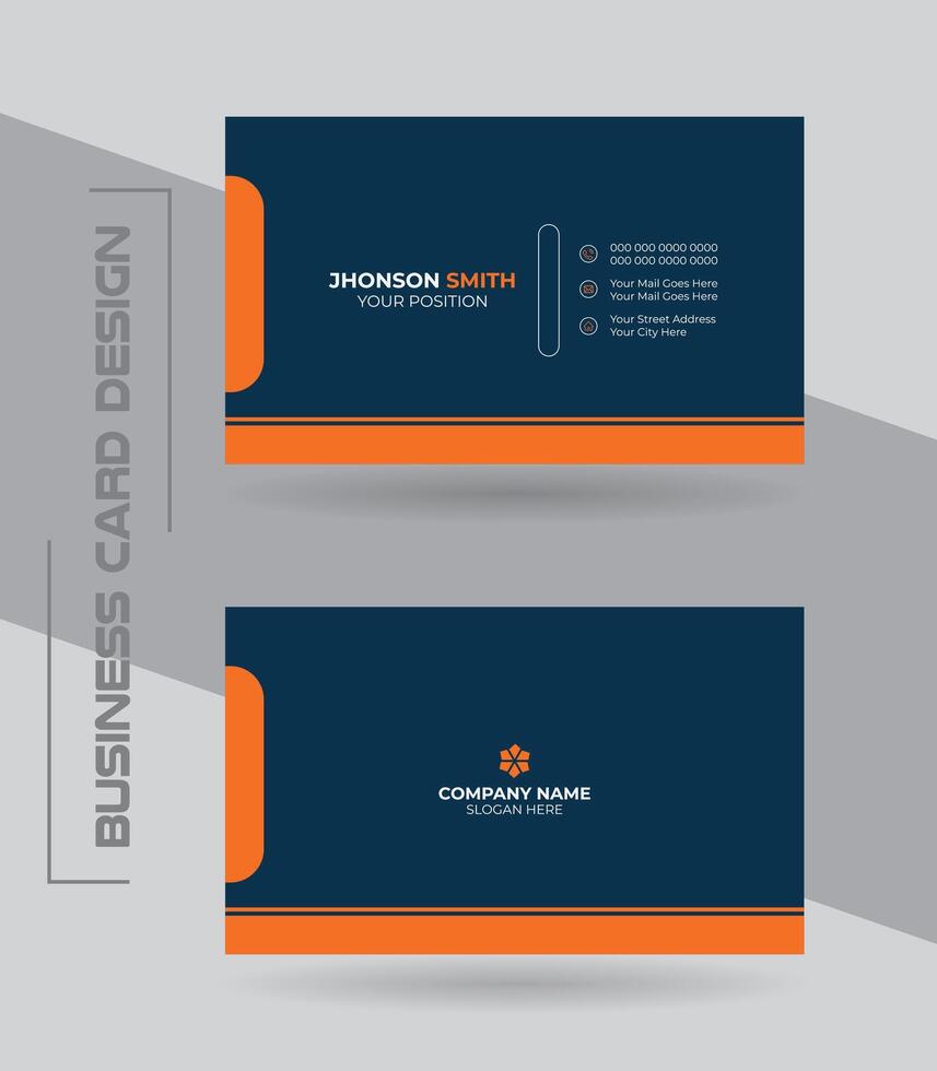 Creative modern clean and simple corporate business card or visiting card design template. vector