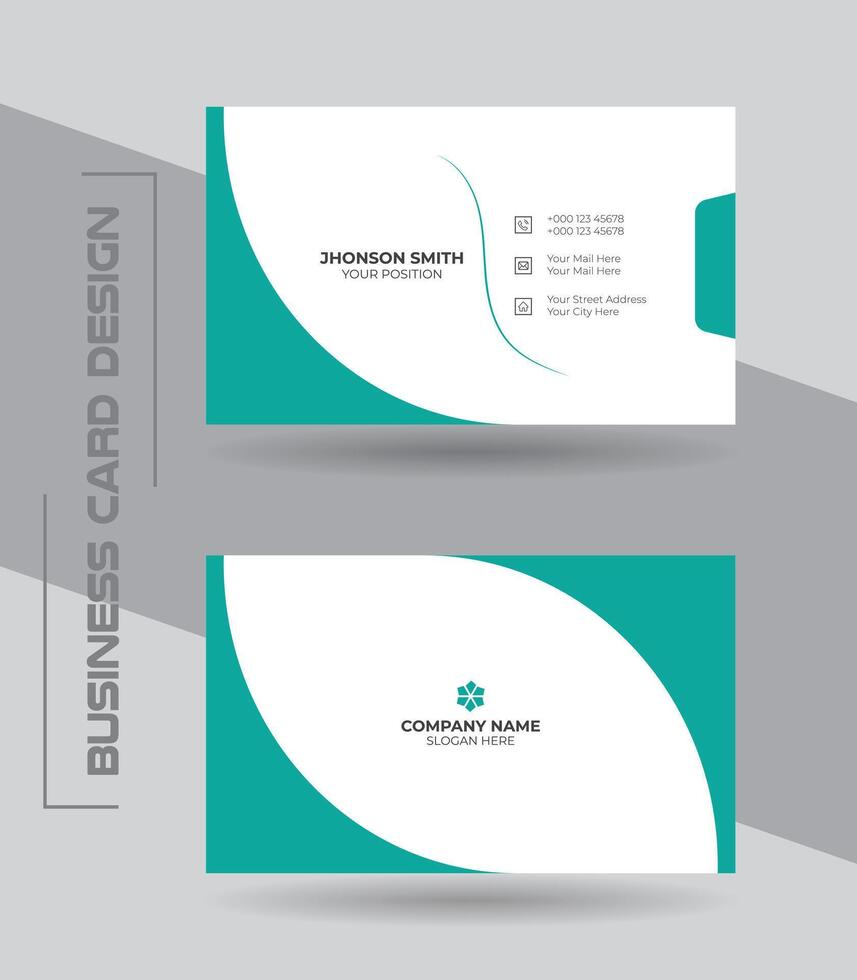 Modern minimal style simple professional business card template design. vector