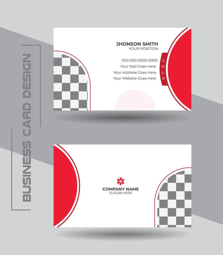 Minimal modern simple and clean corporate branding identity business card design. vector