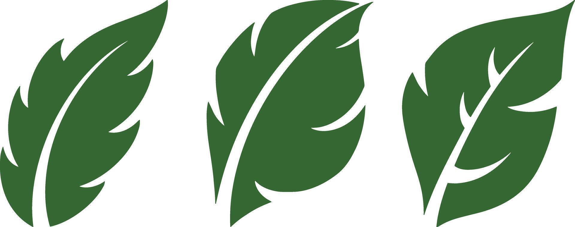 Stencil leaf icon Eco clipart Laurel vector