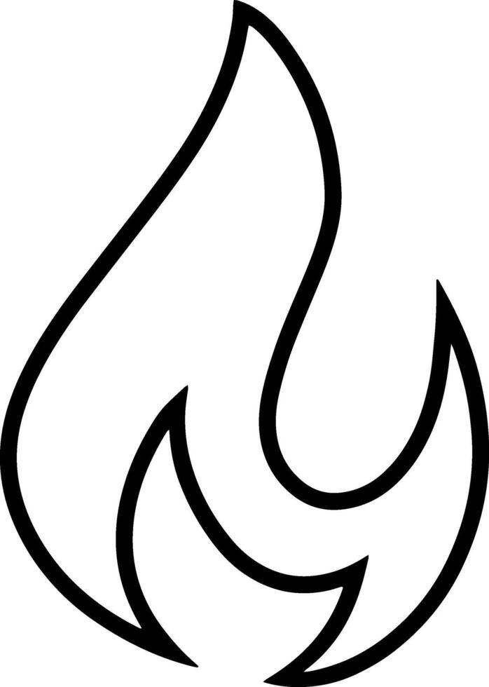 Fire icon Engraving clipart Sketch vector illustration