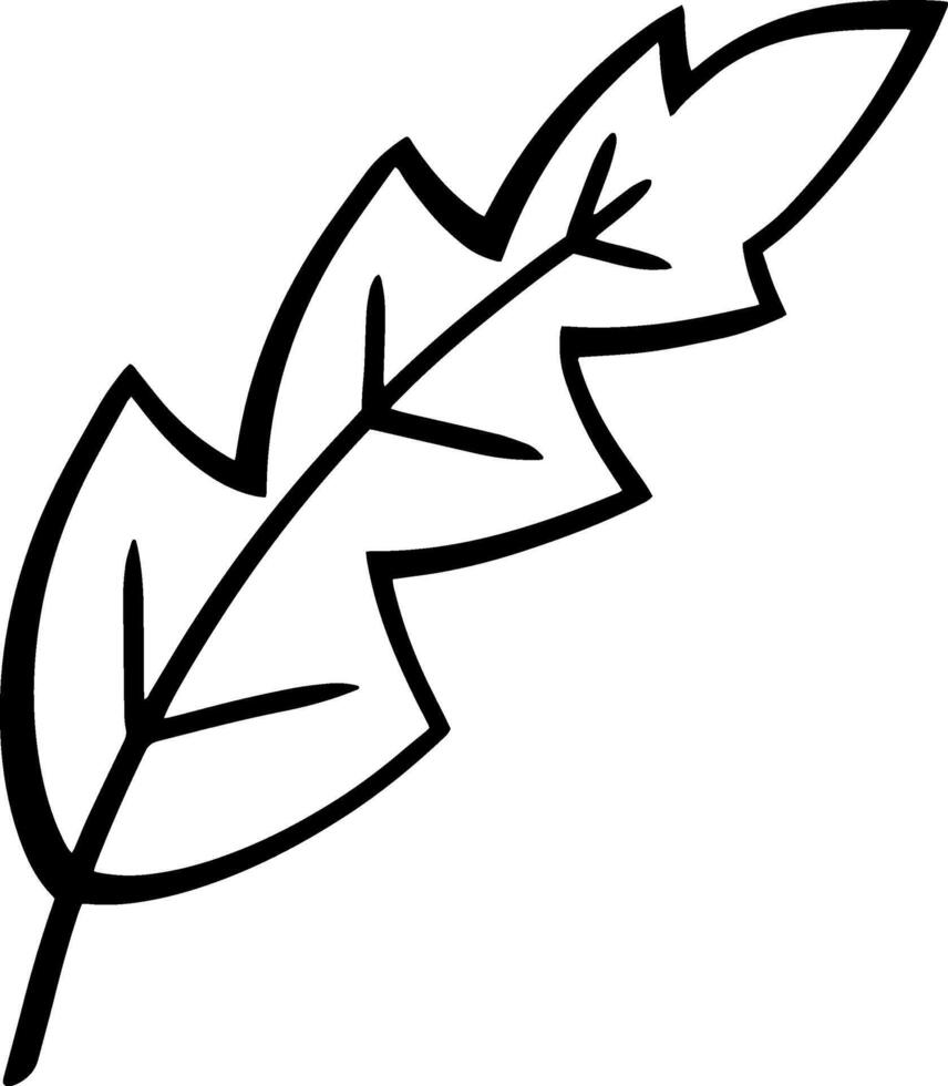 Doodle leaf icon Sketch leaf clipart Vector illustration