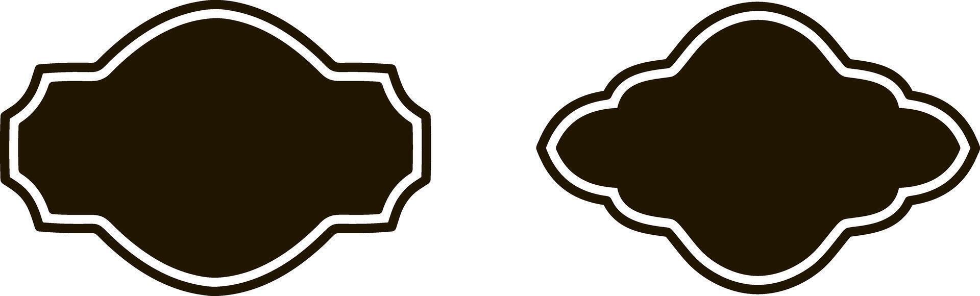 Stencil badge icon Frame border vector illustration