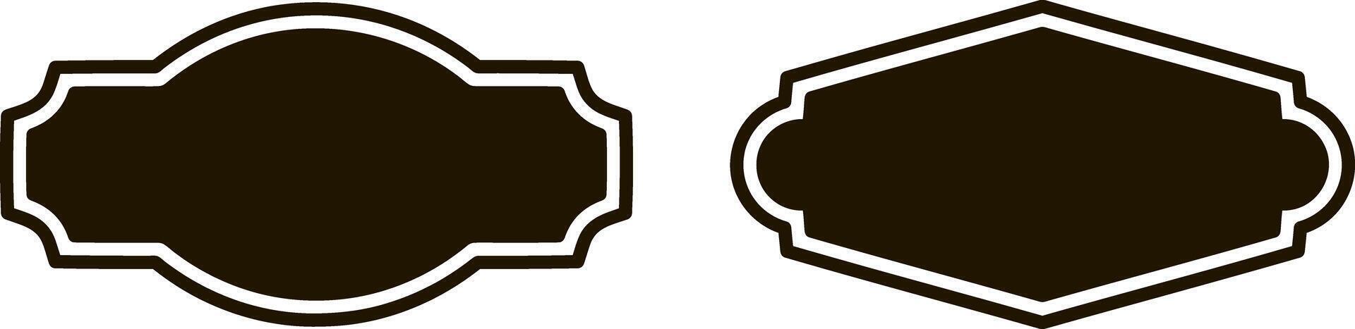 Stencil badge icon Frame border vector illustration