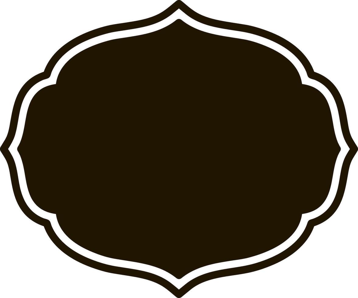 Stencil badge icon Frame border vector illustration