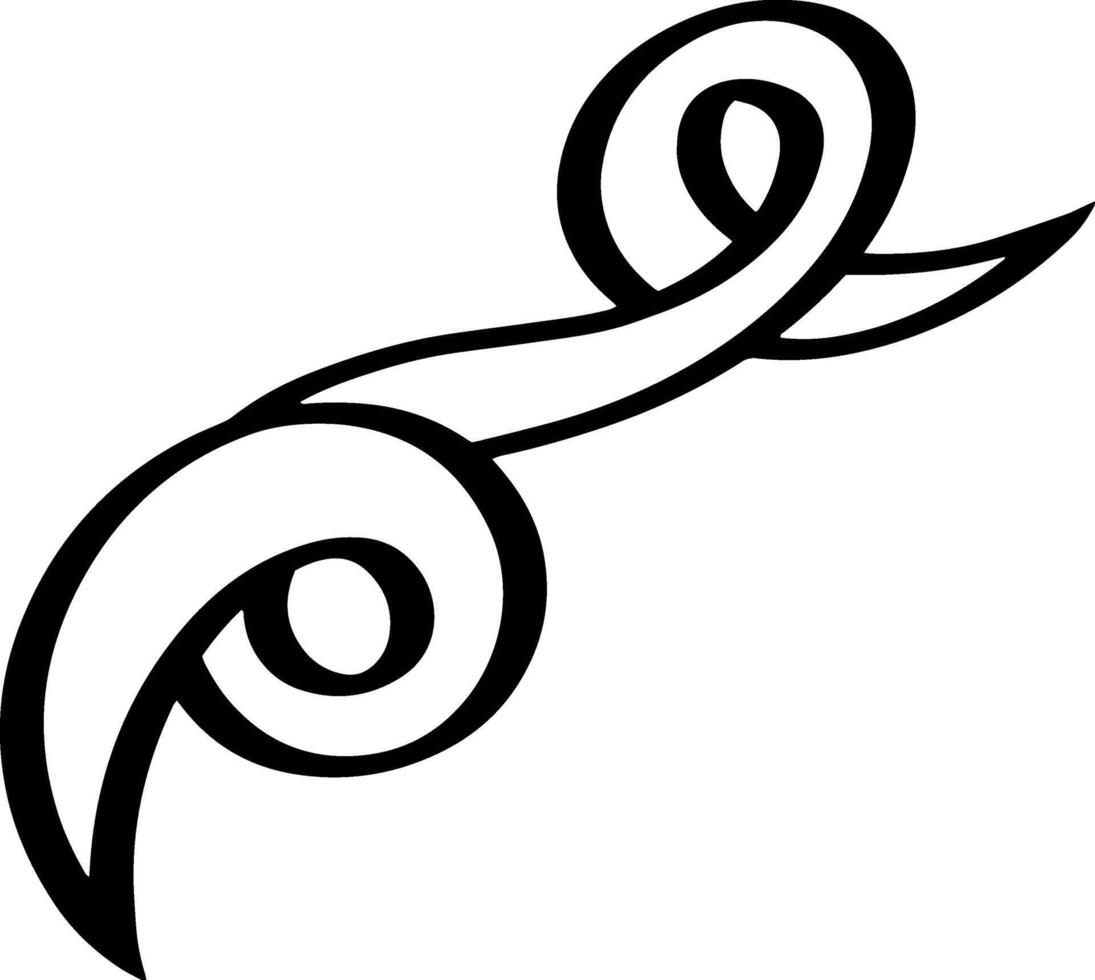 Sketch wind or water wave clipart Hand drawn art line Vector illustration