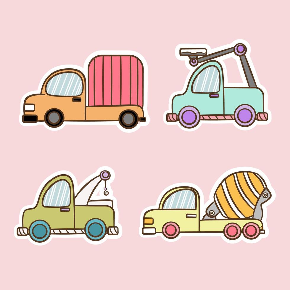 Vector Illustration of Cartoon Transportation.