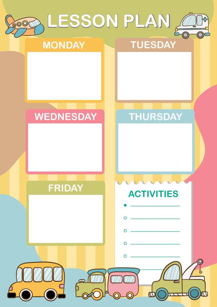 Vector transportation printable activity for kids.