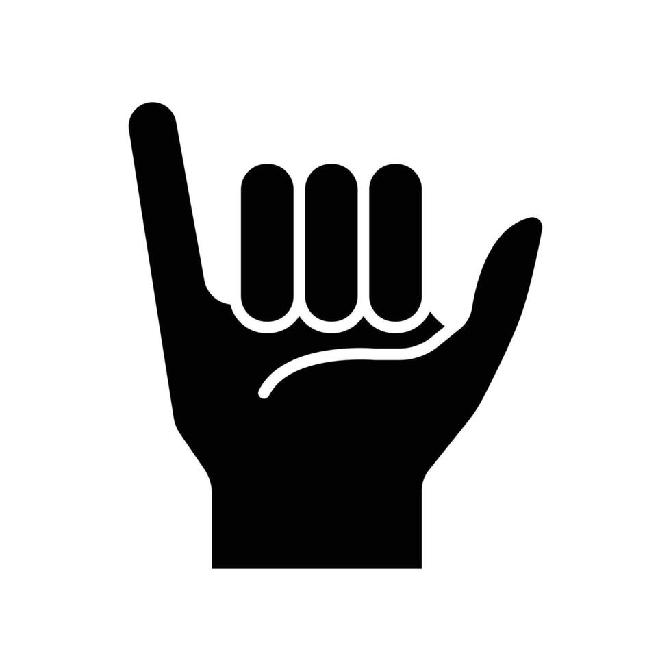 hand icon. solid icon vector