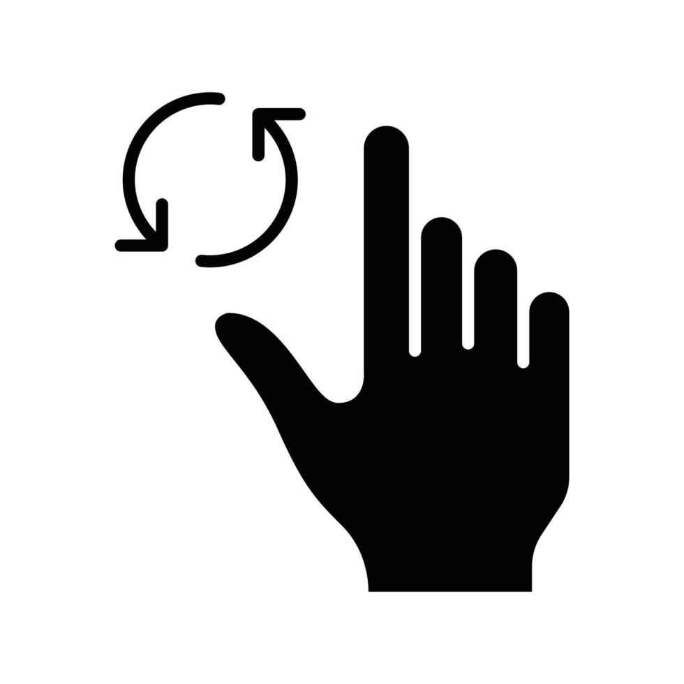 hand icon. solid icon vector