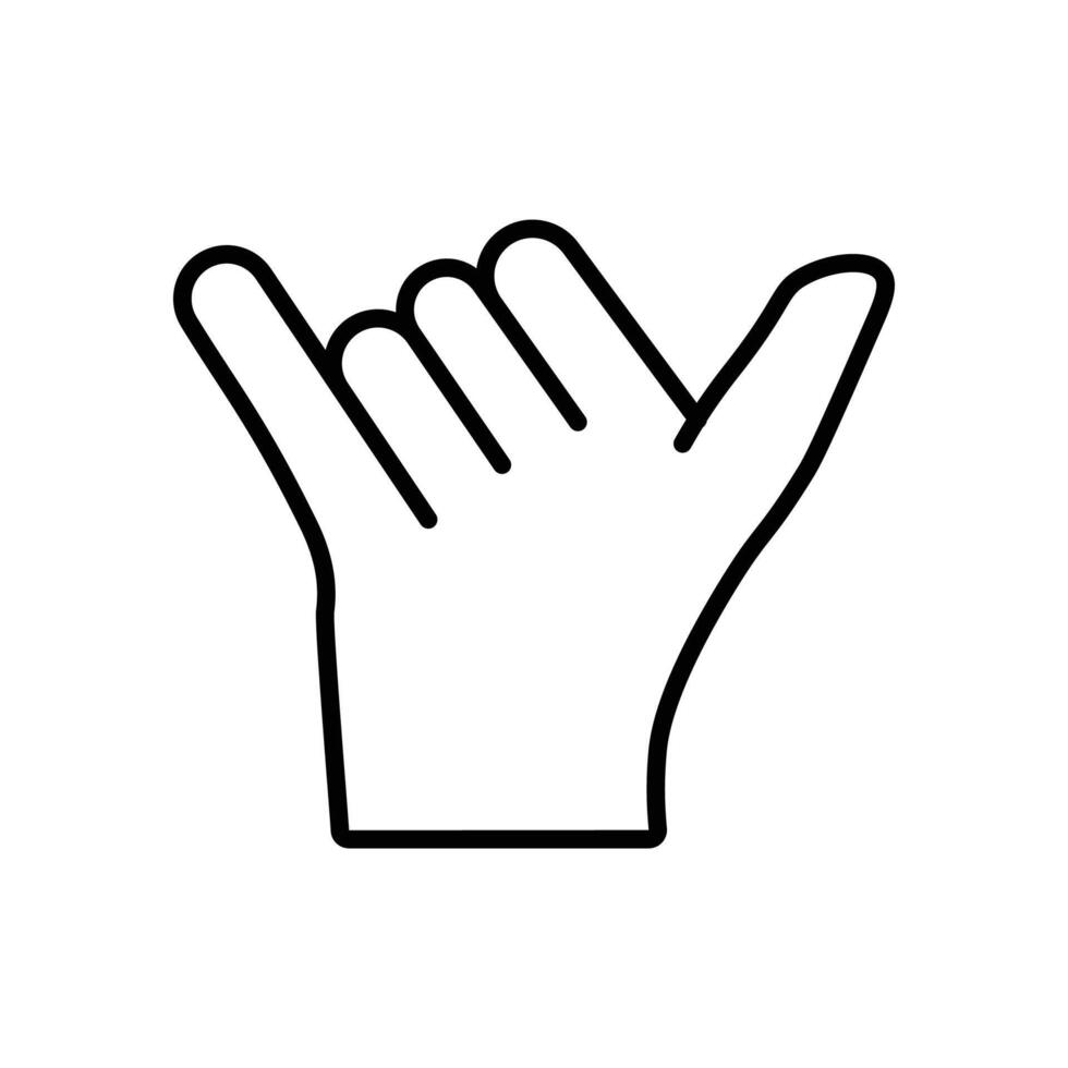 hand icon. outline icon vector
