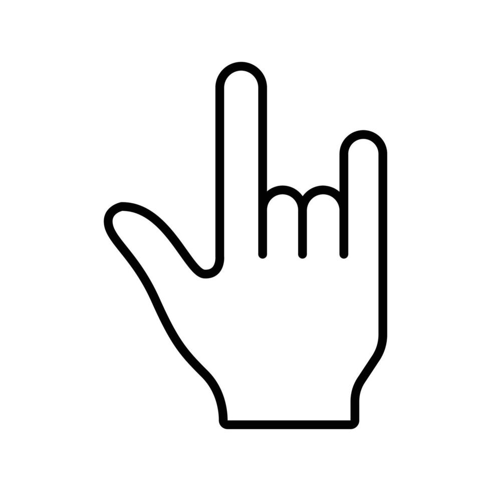 hand icon. outline icon vector