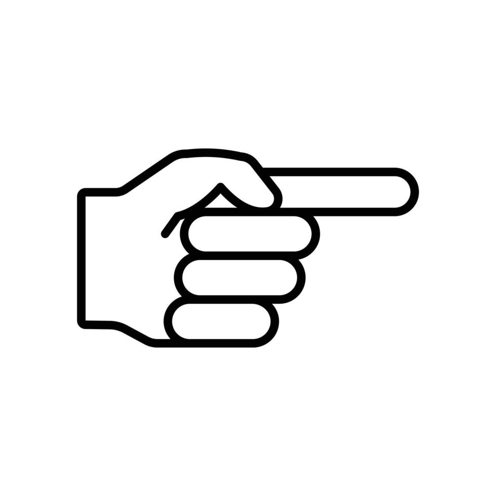 hand icon. outline icon vector