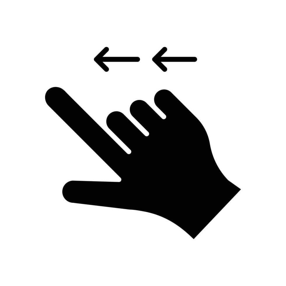 hand icon. solid icon vector