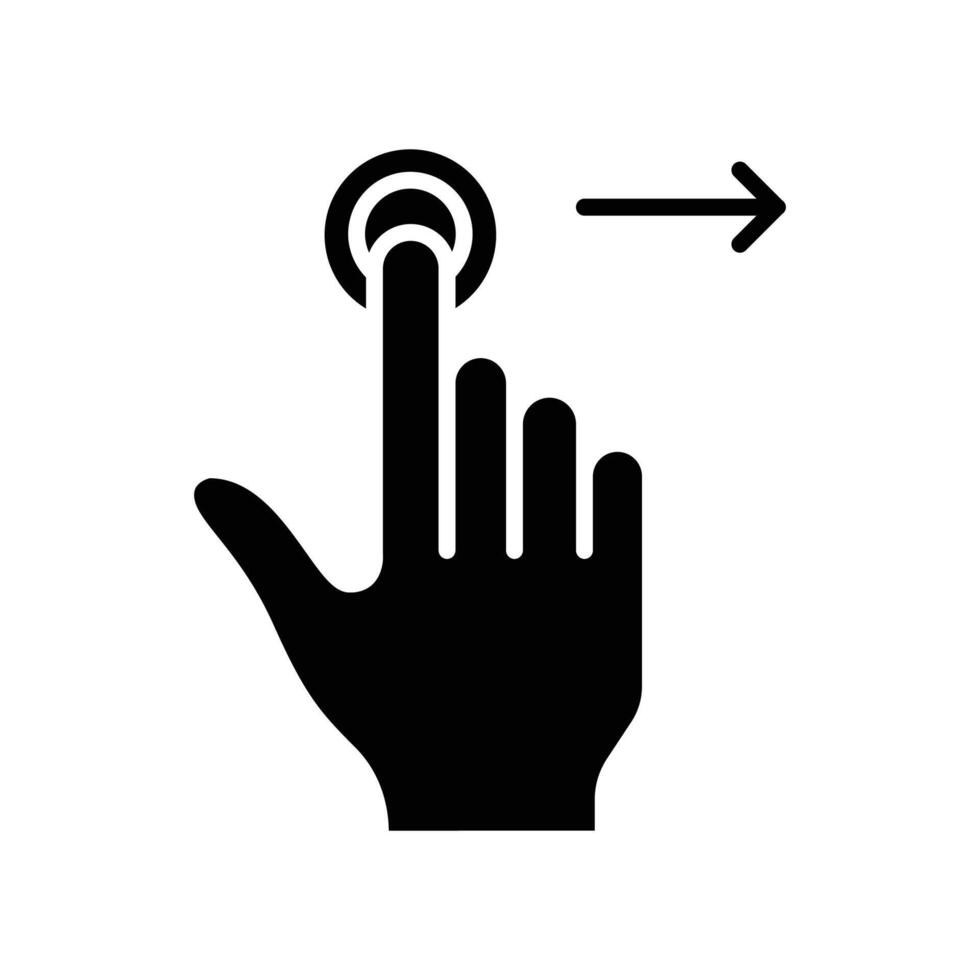 hand icon. solid icon vector