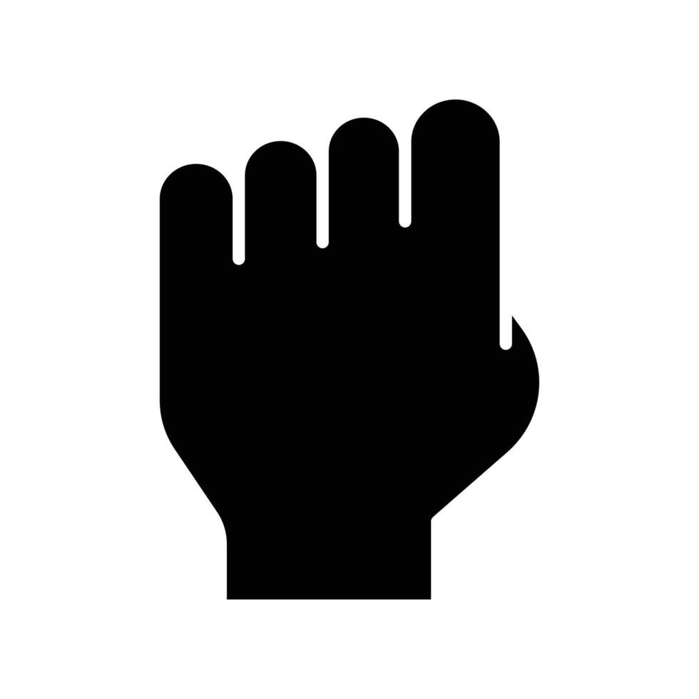 hand icon. solid icon vector