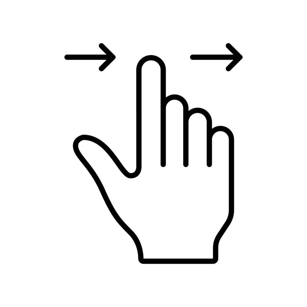 hand icon. outline icon vector