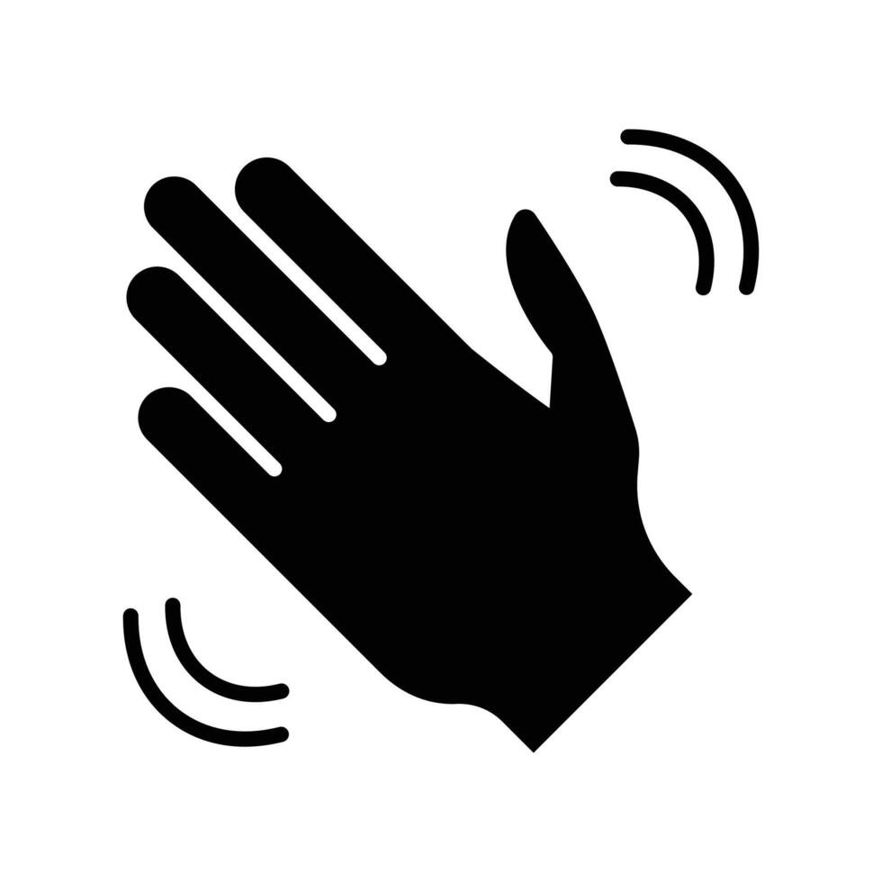 icono de la mano icono solido vector