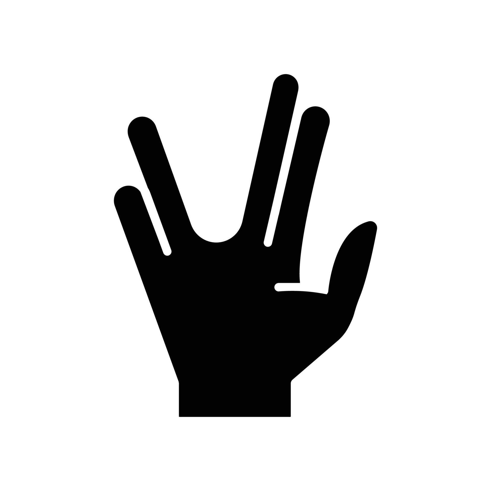 hand icon. solid icon 40733980 Vector Art at Vecteezy