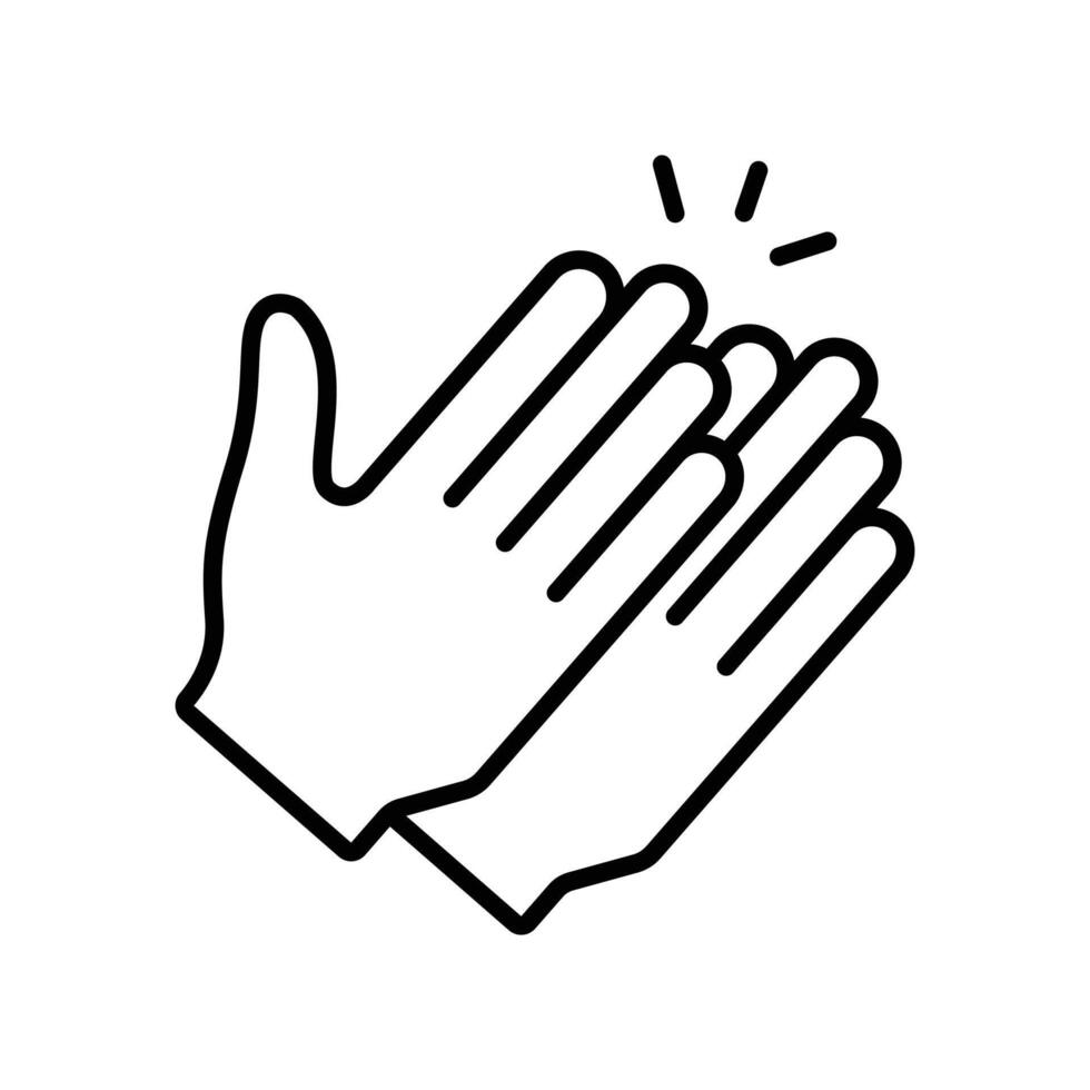 hand icon. outline icon vector
