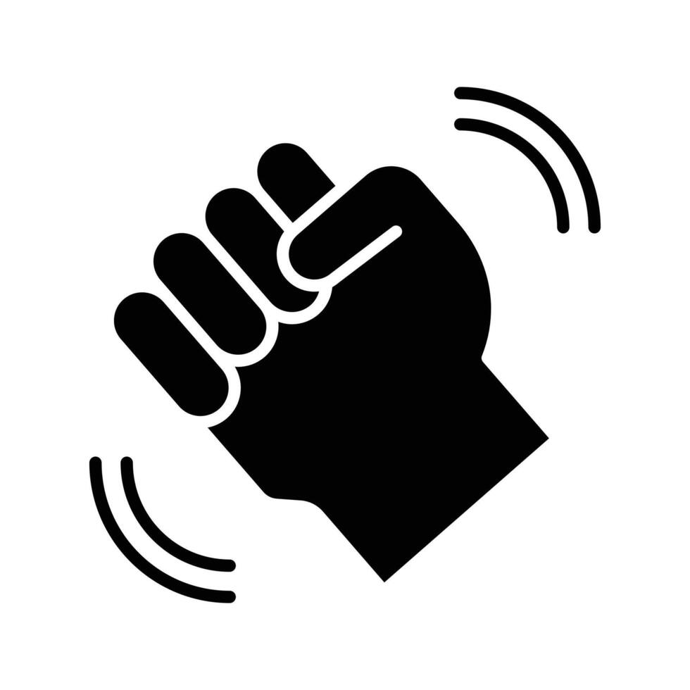 hand icon. solid icon vector