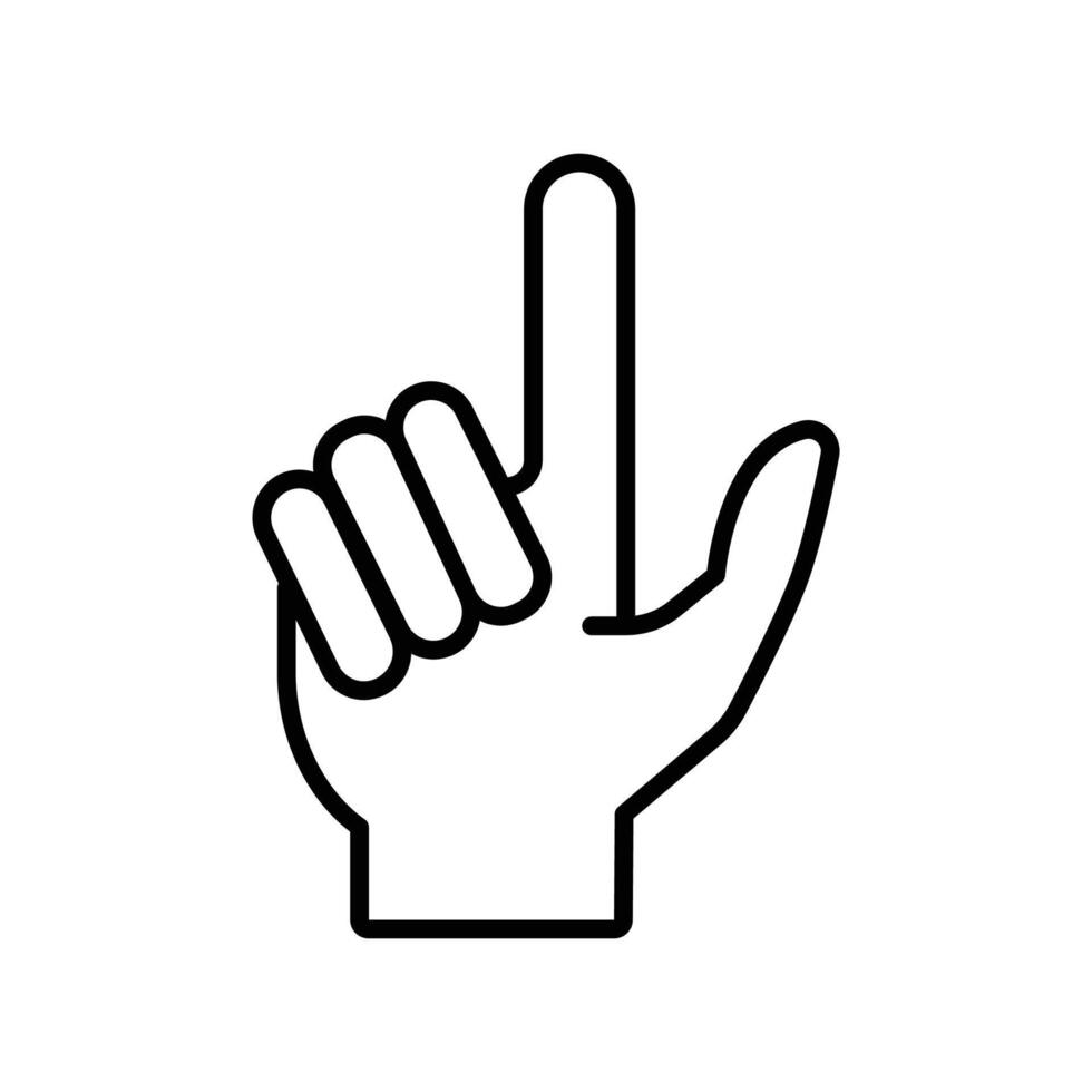 hand icon. outline icon vector