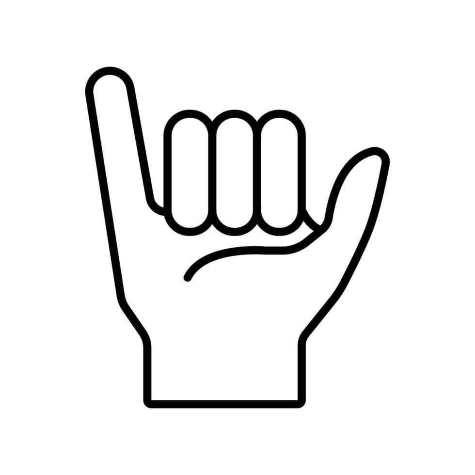 hand icon. outline icon vector