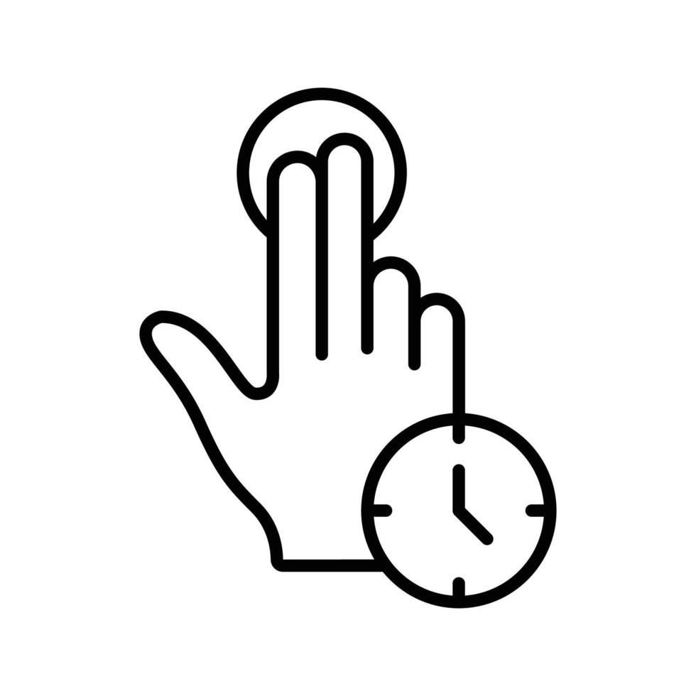 icono de la mano icono de contorno vector