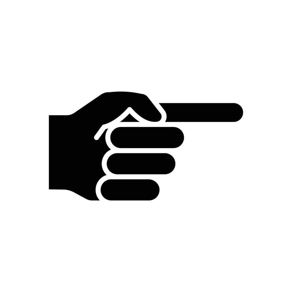hand icon. solid icon vector