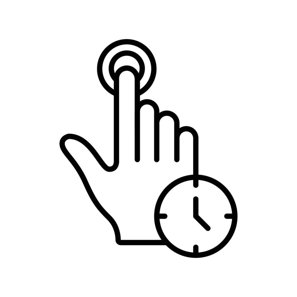 icono de la mano icono de contorno vector