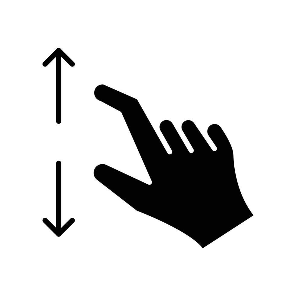 icono de la mano icono solido vector