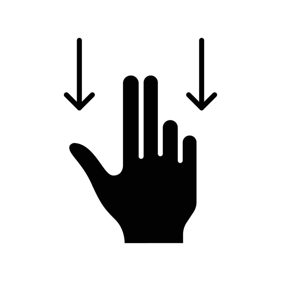 hand icon. solid icon vector