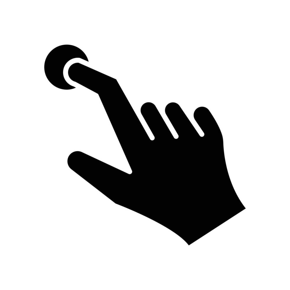 hand icon. solid icon vector