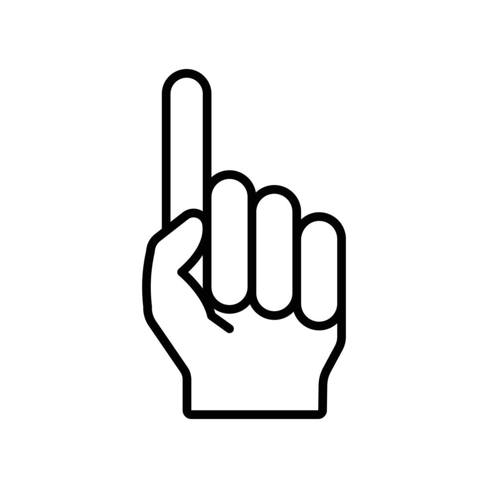 hand icon. outline icon vector