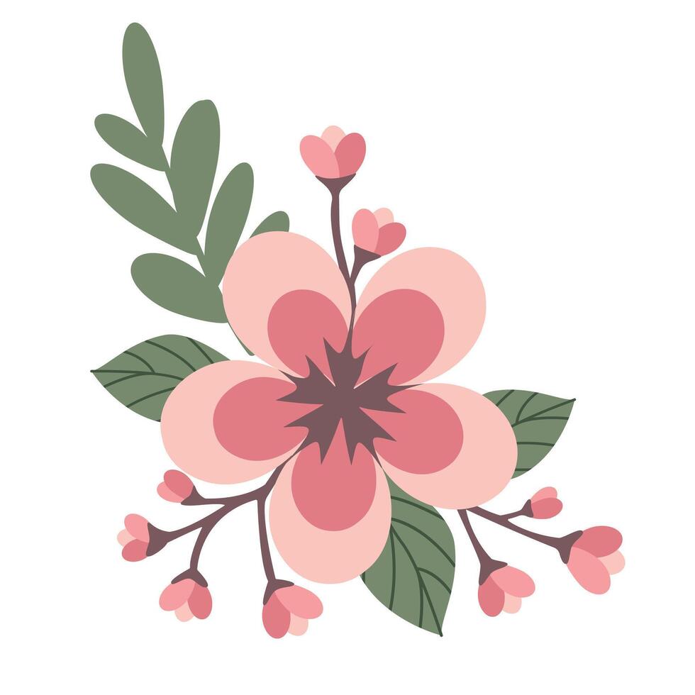 Blossom sakura flowers branch vector